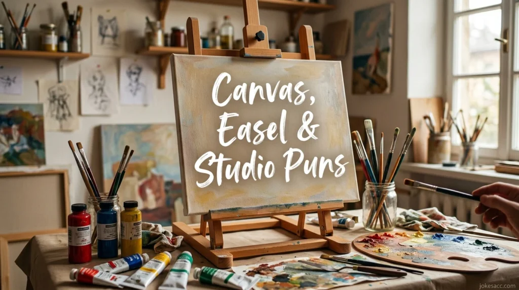 Canvas, Easel & Studio Puns