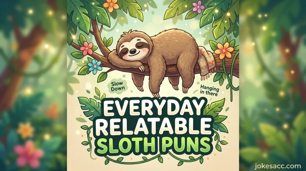 Everyday Relatable Sloth Puns