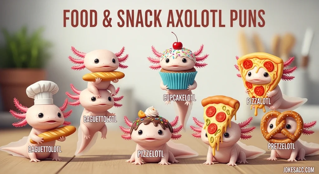 Food & Snack Axolotl Puns