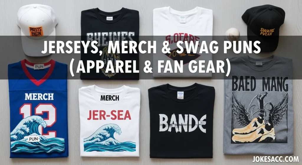 Jerseys, Merch & Swag Puns (Apparel & Fan Gear)