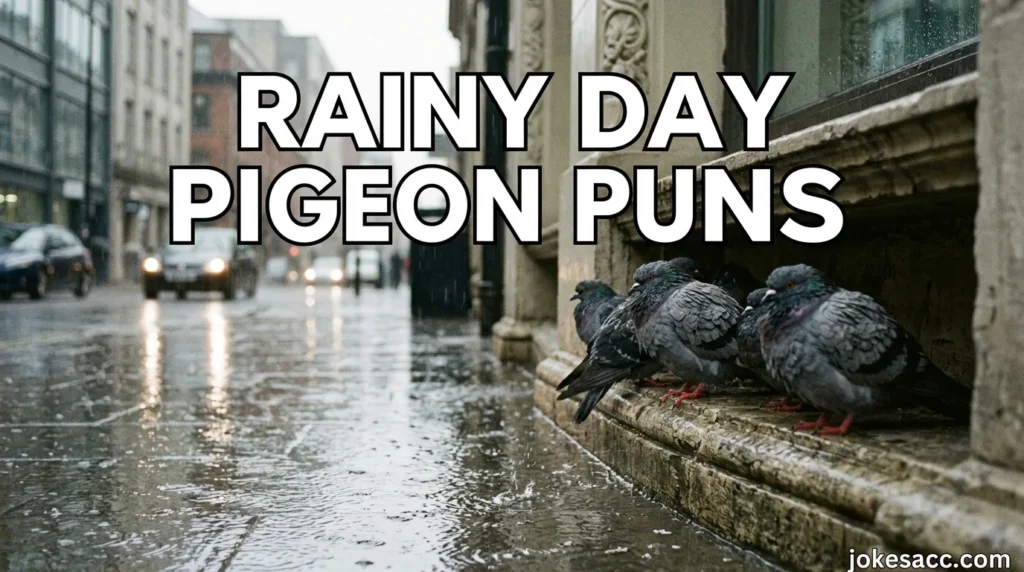 Rainy Day Pigeon Puns