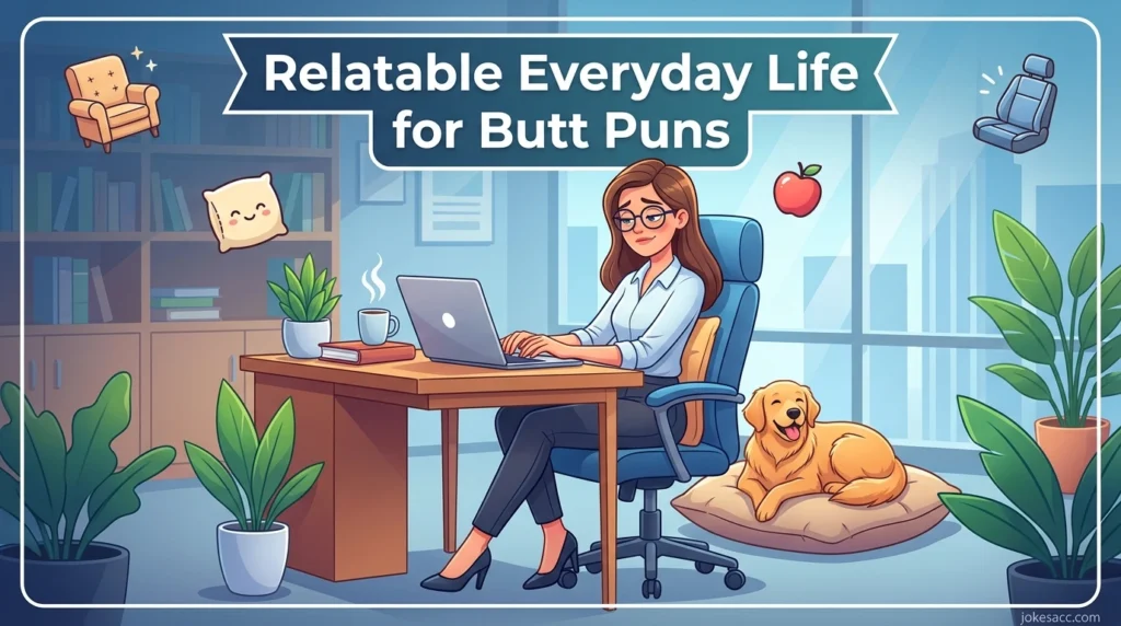 Relatable Everyday Life for Butt Puns
