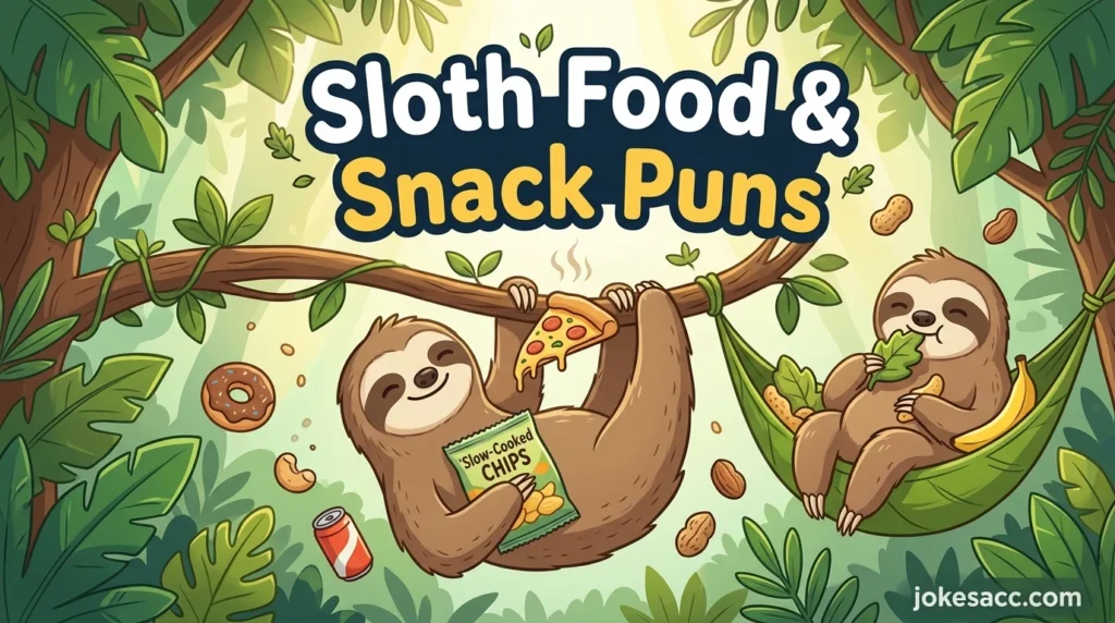 Sloth Food & Snack Puns