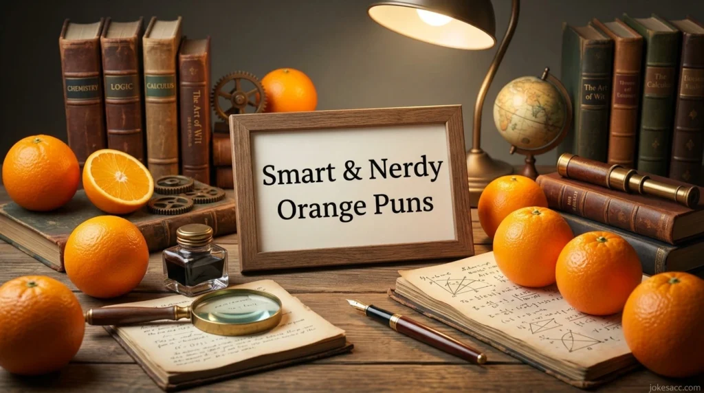 Smart & Nerdy Orange Puns