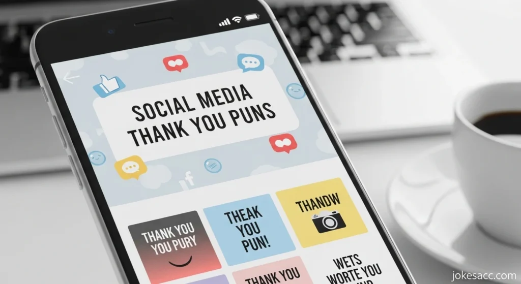 Social Media Thank You Puns