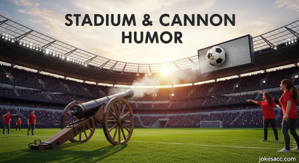 Stadium & Cannon Humor