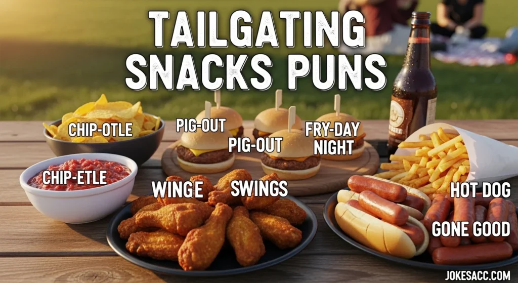 Tailgating Snacks Puns