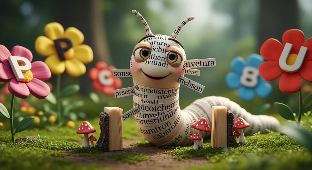 Word Jokes Worm for Kids