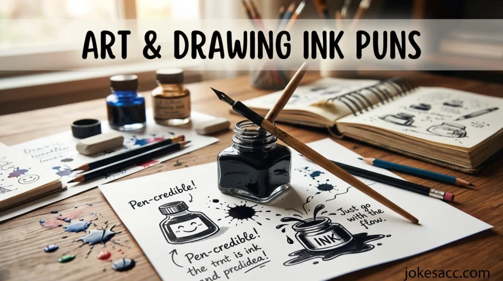Art & drawing ink puns