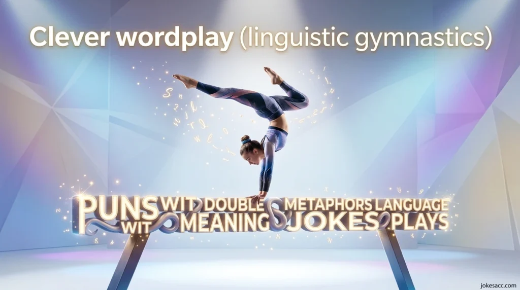 Clever wordplay (linguistic gymnastics)