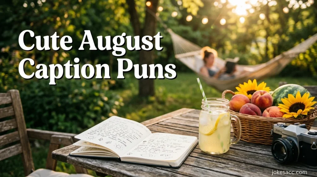 Cute August Caption Puns