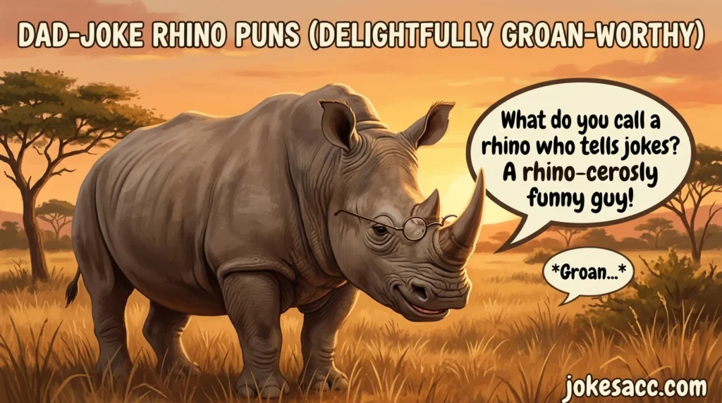 Dad-joke rhino puns (delightfully groan-worthy)