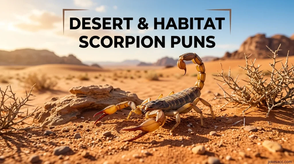Desert & Habitat Scorpion Puns