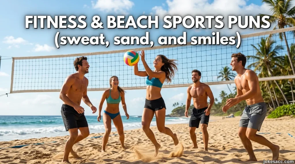 Fitness & Beach Sports Puns (sweat, sand, and smiles)