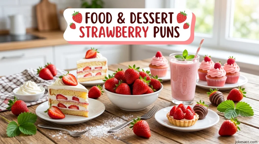 Food & dessert strawberry puns