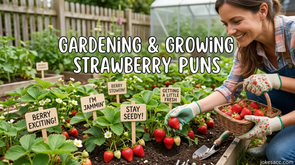 Gardening & growing strawberry puns