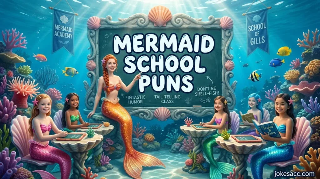 Mermaid School Puns