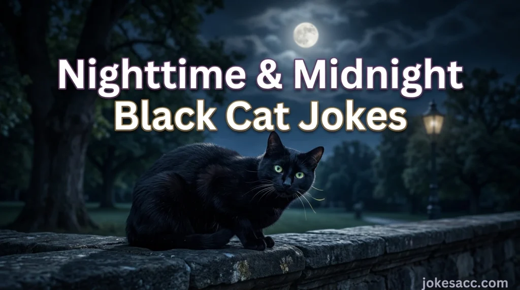 Nighttime & Midnight Black Cat Jokes