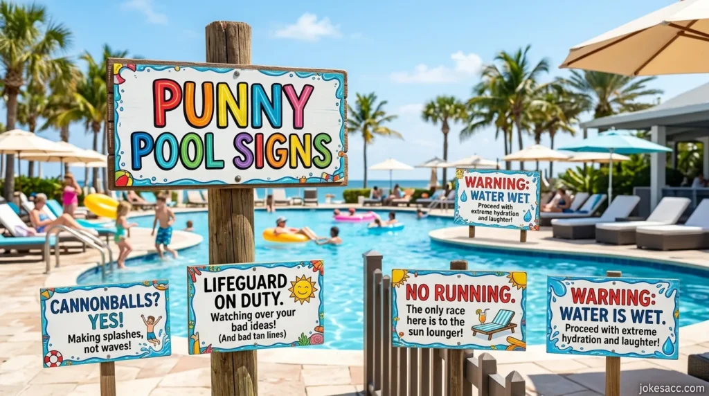 Punny Pool Signs