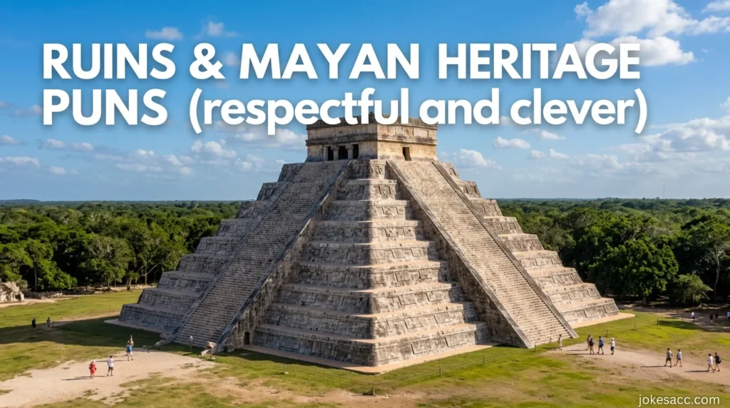 Ruins & Mayan Heritage Puns (respectful and clever)