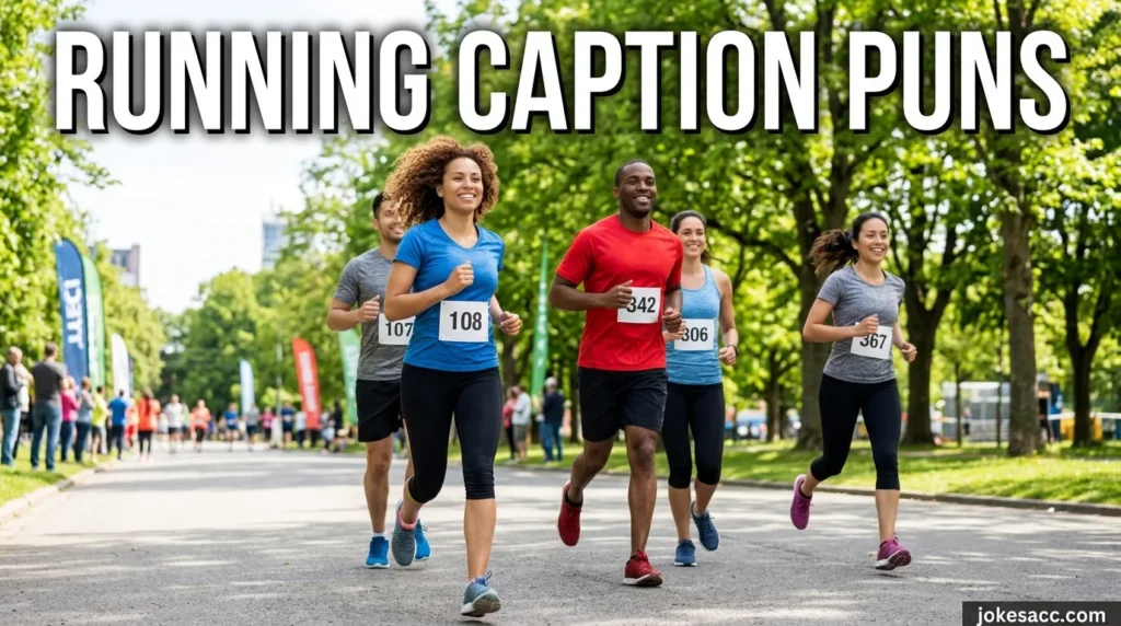 Running Caption Puns