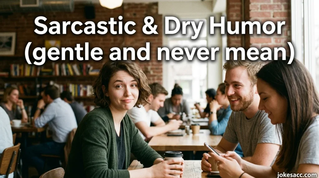 Sarcastic & Dry Humor (gentle and never mean)