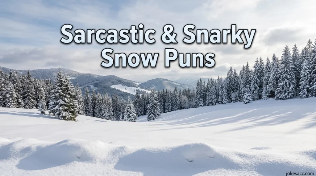 Sarcastic & Snarky Snow Puns