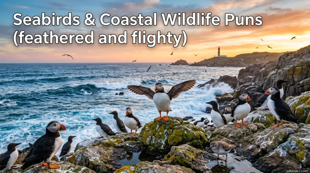 Seabirds & Coastal Wildlife Puns (feathered and flighty)