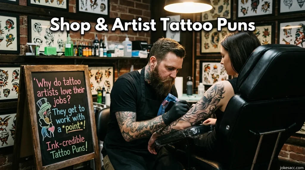 Shop & Artist Tattoo Puns