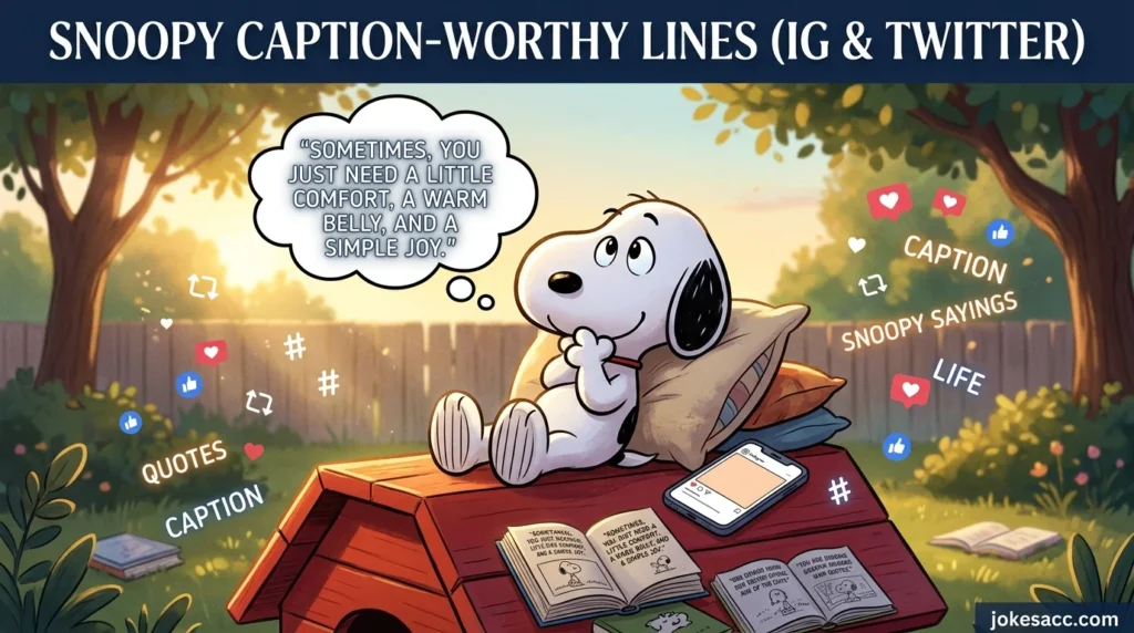 Snoopy Caption-Worthy Lines (IG & Twitter)
