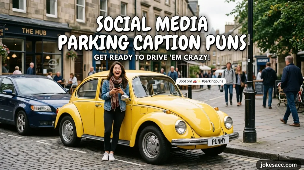 Social Media Parking Caption Puns