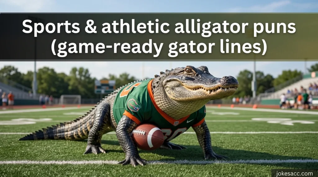 Sports & athletic alligator puns (game-ready gator lines)