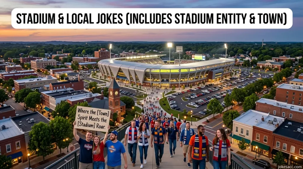 Stadium & local jokes (includes stadium entity & town)