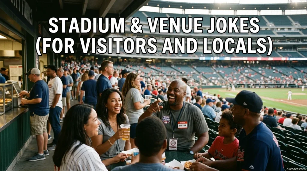 Stadium & venue jokes (for visitors and locals)