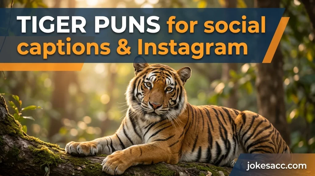 Tiger puns for social captions & Instagram