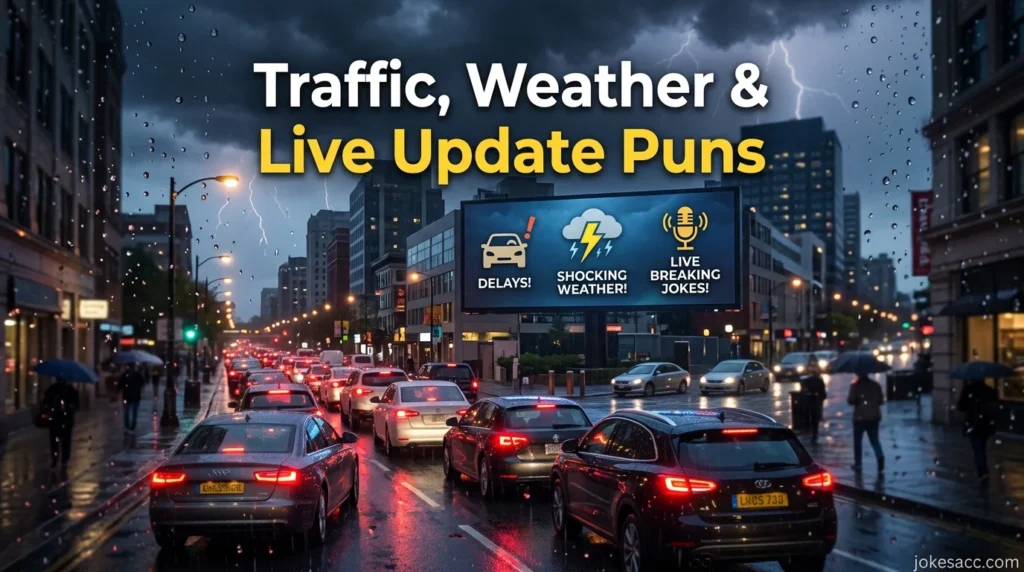 Traffic, Weather & Live Update Puns
