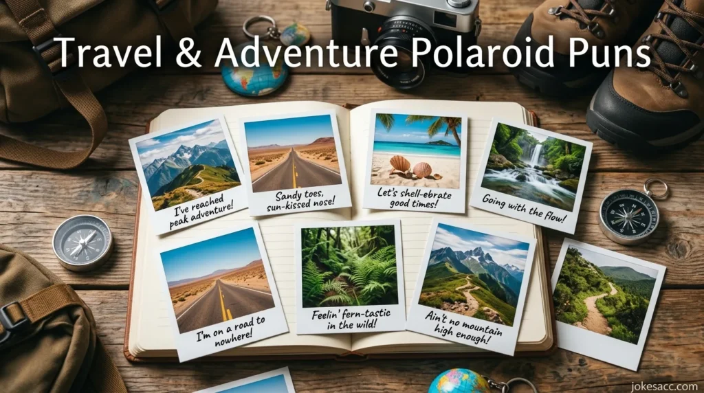 Travel & Adventure Polaroid Puns