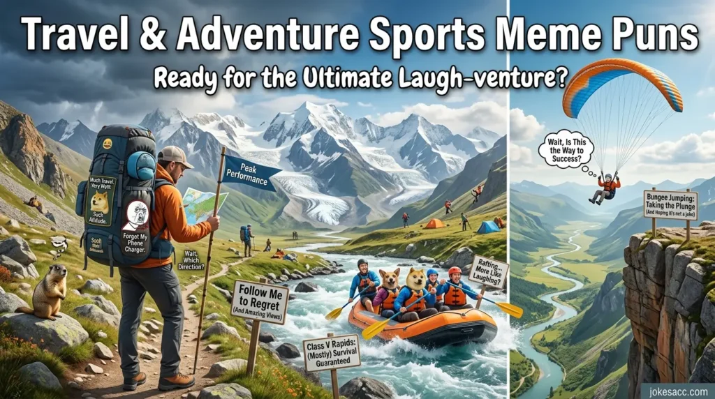 Travel & Adventure Sports Meme Puns