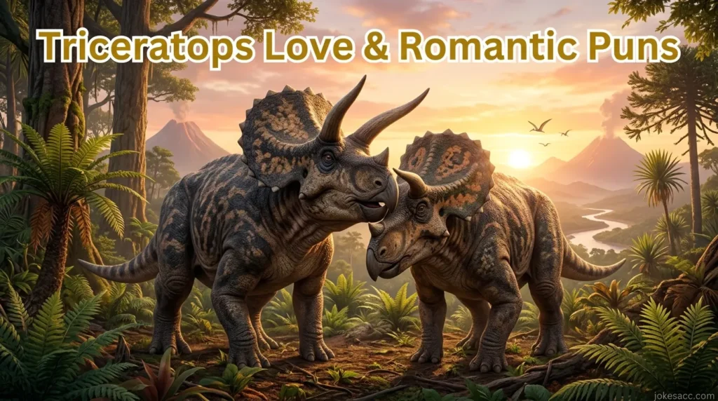 Triceratops Love & Romantic Puns