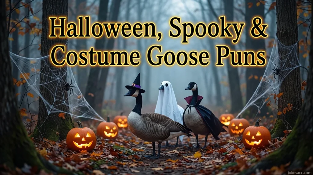 Halloween, Spooky & Costume Goose Puns