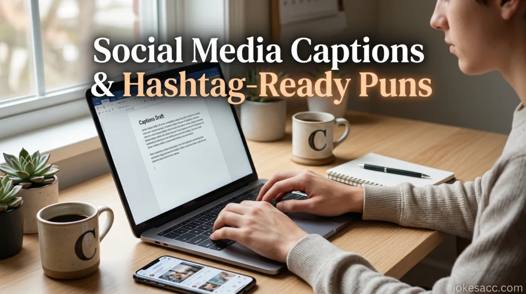 Social Media Captions & Hashtag-Ready Puns