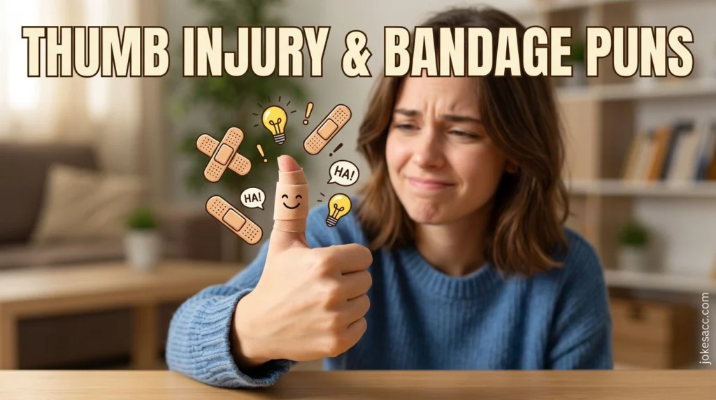 Thumb Injury & Bandage Puns